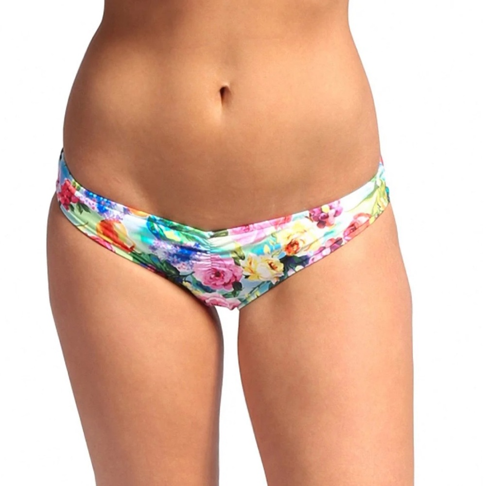 NWT Seafolly Summer Garden Sweetheart Hipster Bottoms Size US 12 Floral Ruched - Picture 4 of 10